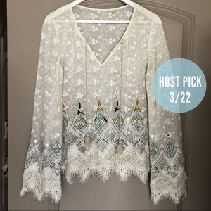 Elie Tahari Self Tie Blouse